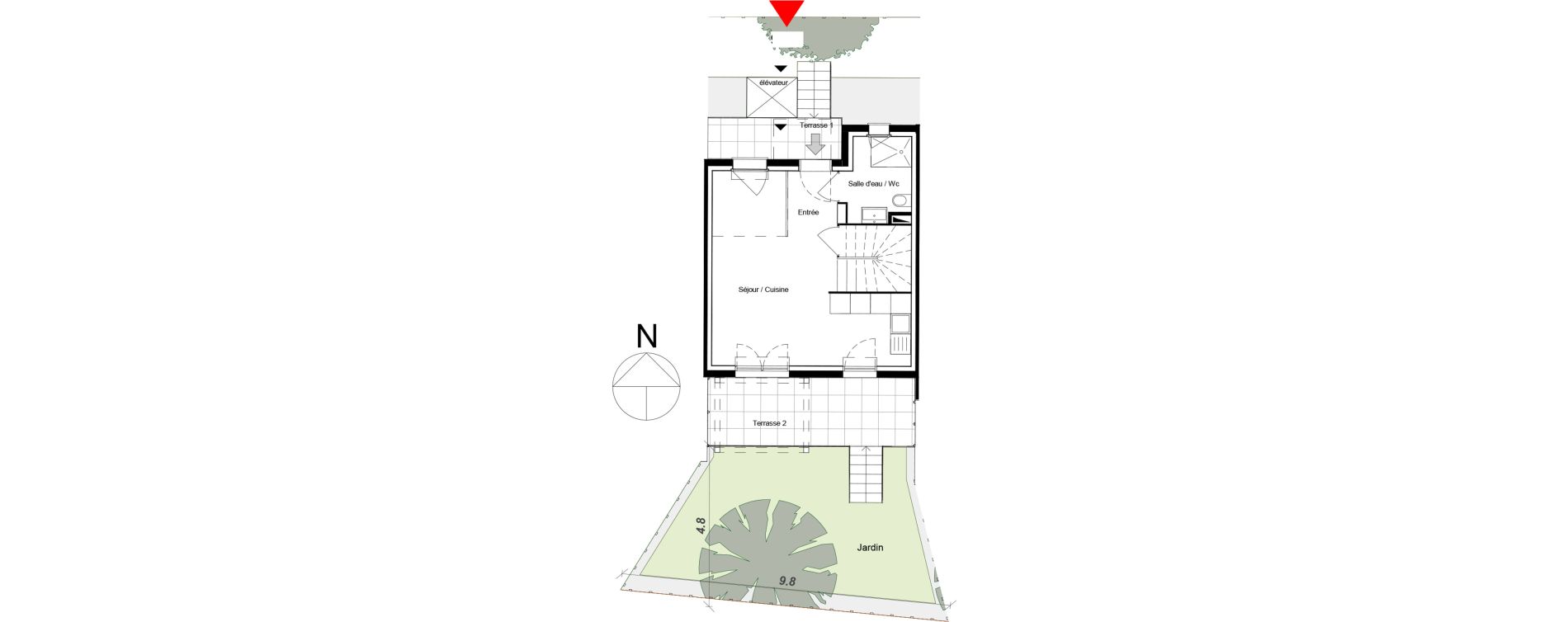 Maison T4 de 67,40 m2 &agrave; Saint-&Eacute;tienne-Du-Gr&egrave;s Centre