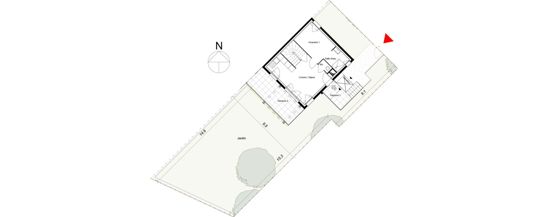 Maison T5 de 74,40 m2 &agrave; Saint-&Eacute;tienne-Du-Gr&egrave;s Centre