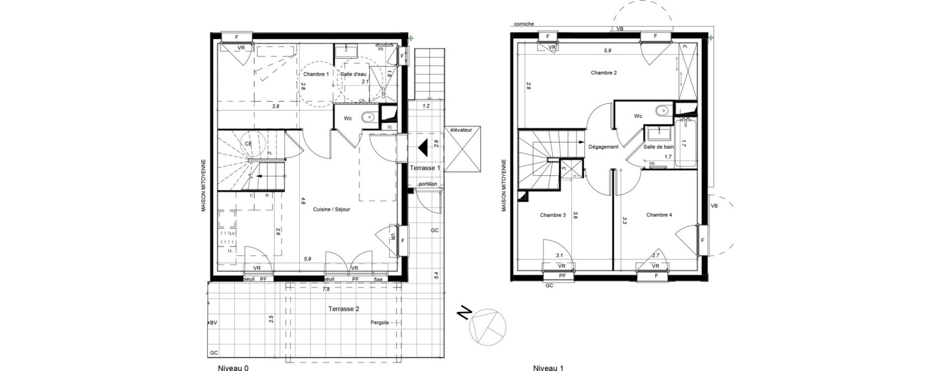 Maison T5 de 79,70 m2 &agrave; Saint-&Eacute;tienne-Du-Gr&egrave;s Centre