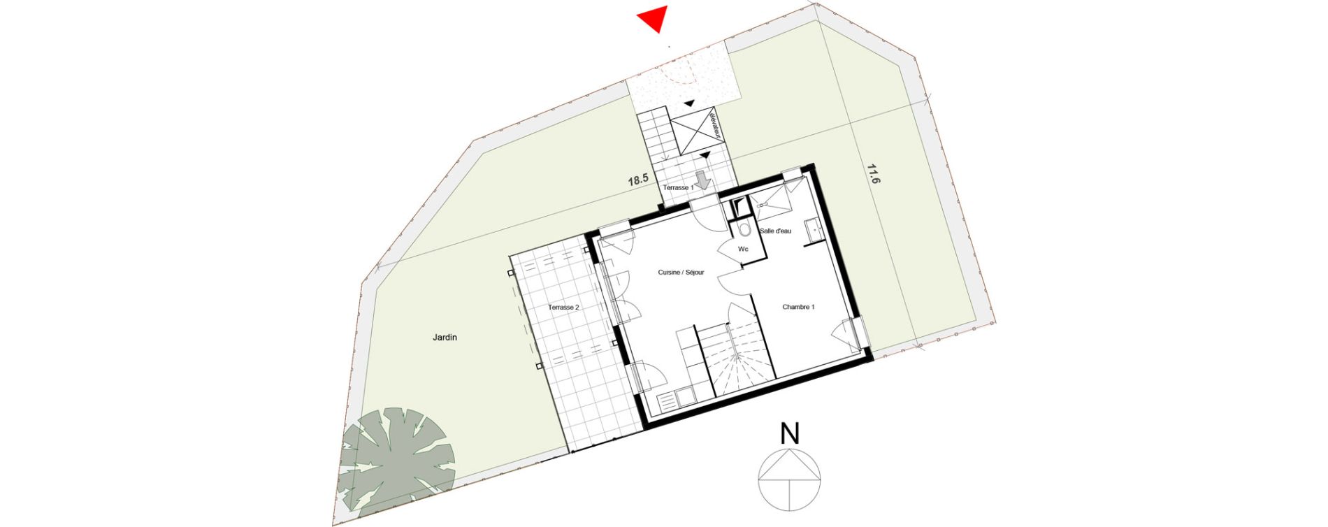 Maison T5 de 74,40 m2 &agrave; Saint-&Eacute;tienne-Du-Gr&egrave;s Centre