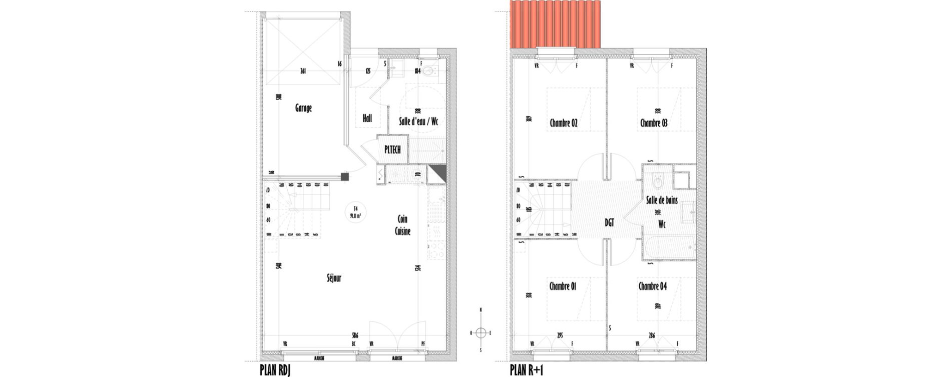 Maison T5 de 91,11 m2 &agrave; Saint-Mitre-Les-Remparts Centre