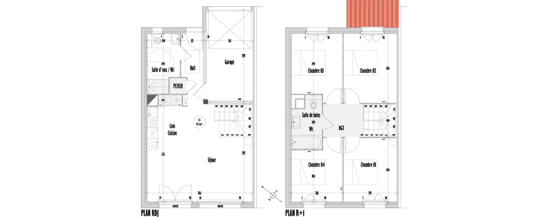 Maison T5 de 91,11 m2 &agrave; Saint-Mitre-Les-Remparts Centre