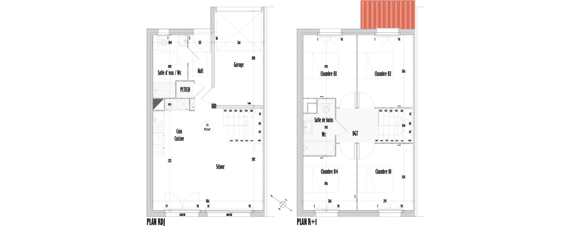 Maison T5 de 91,11 m2 &agrave; Saint-Mitre-Les-Remparts Centre