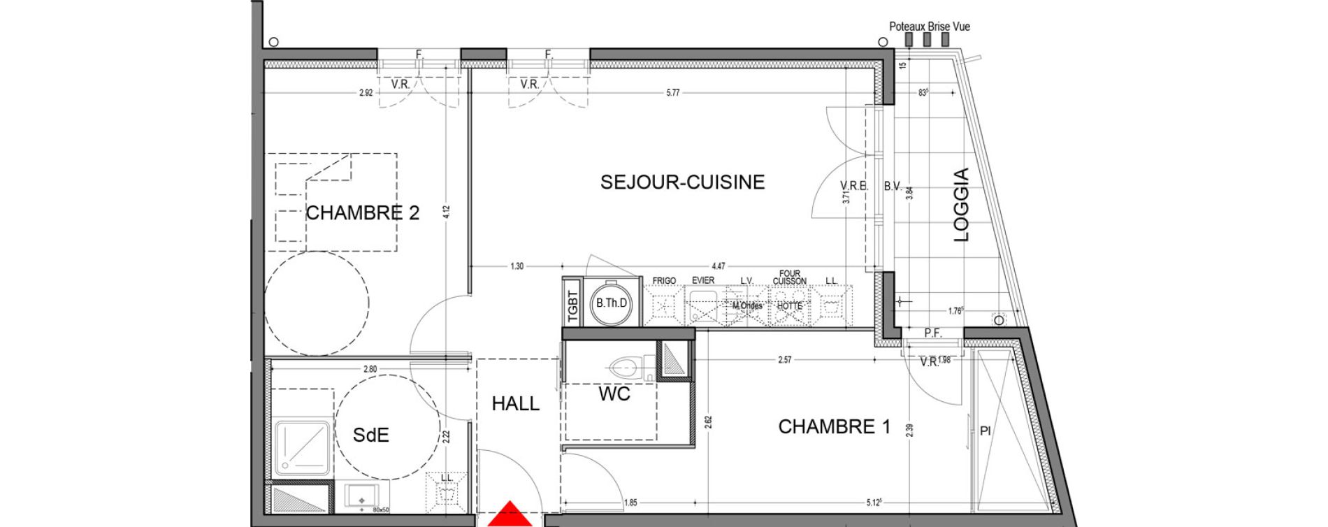 Appartement T3 de 58,74 m2 &agrave; Saint-R&eacute;my-De-Provence Centre
