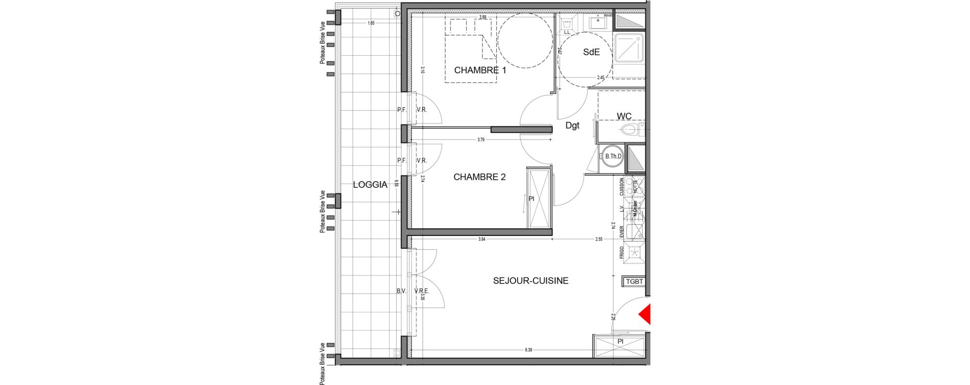 Appartement T3 de 57,27 m2 &agrave; Saint-R&eacute;my-De-Provence Centre