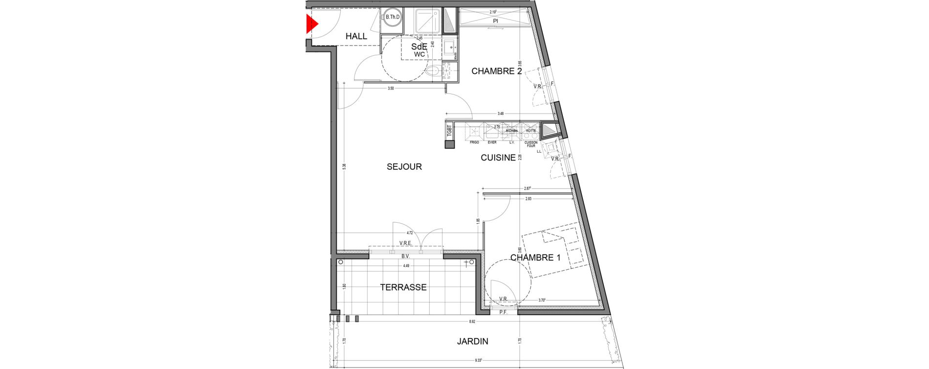 Appartement T3 de 60,84 m2 &agrave; Saint-R&eacute;my-De-Provence Centre