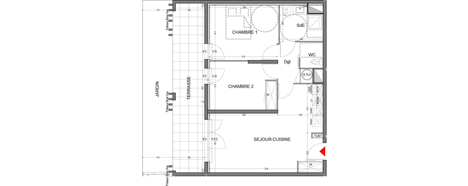 Appartement T3 de 57,27 m2 &agrave; Saint-R&eacute;my-De-Provence Centre