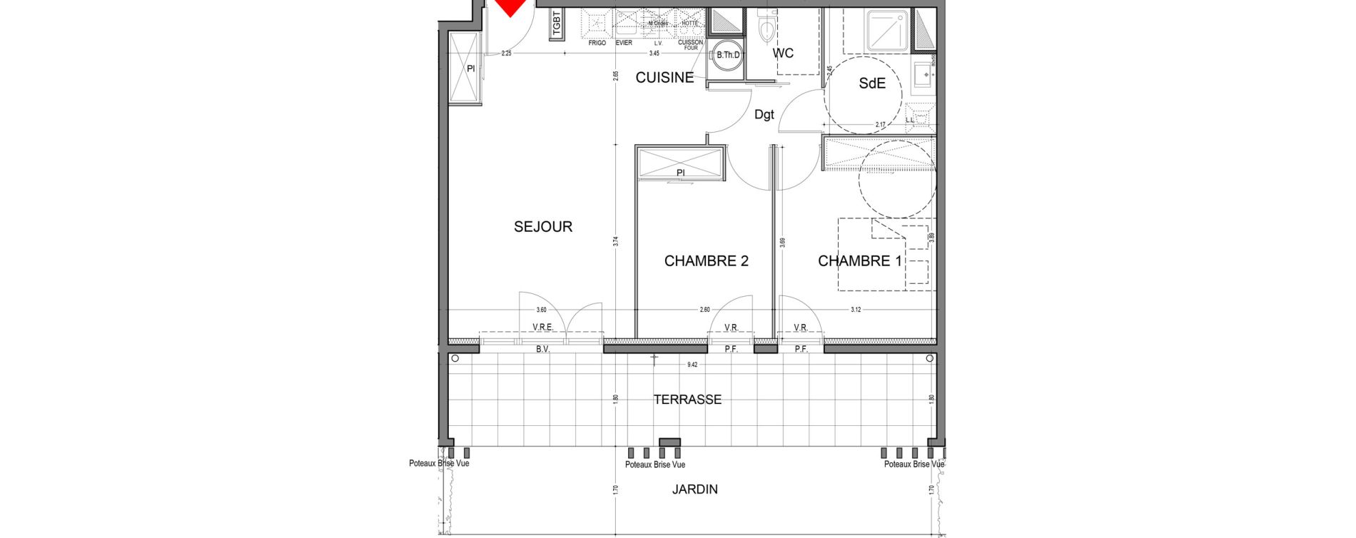 Appartement T3 de 57,70 m2 &agrave; Saint-R&eacute;my-De-Provence Centre