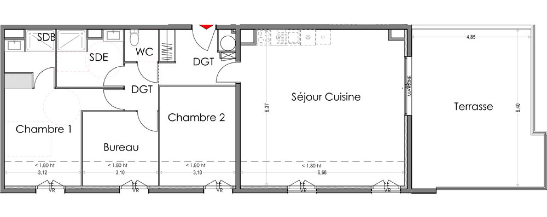 Appartement T4 de 83,53 m2 &agrave; Saint-R&eacute;my-De-Provence Centre