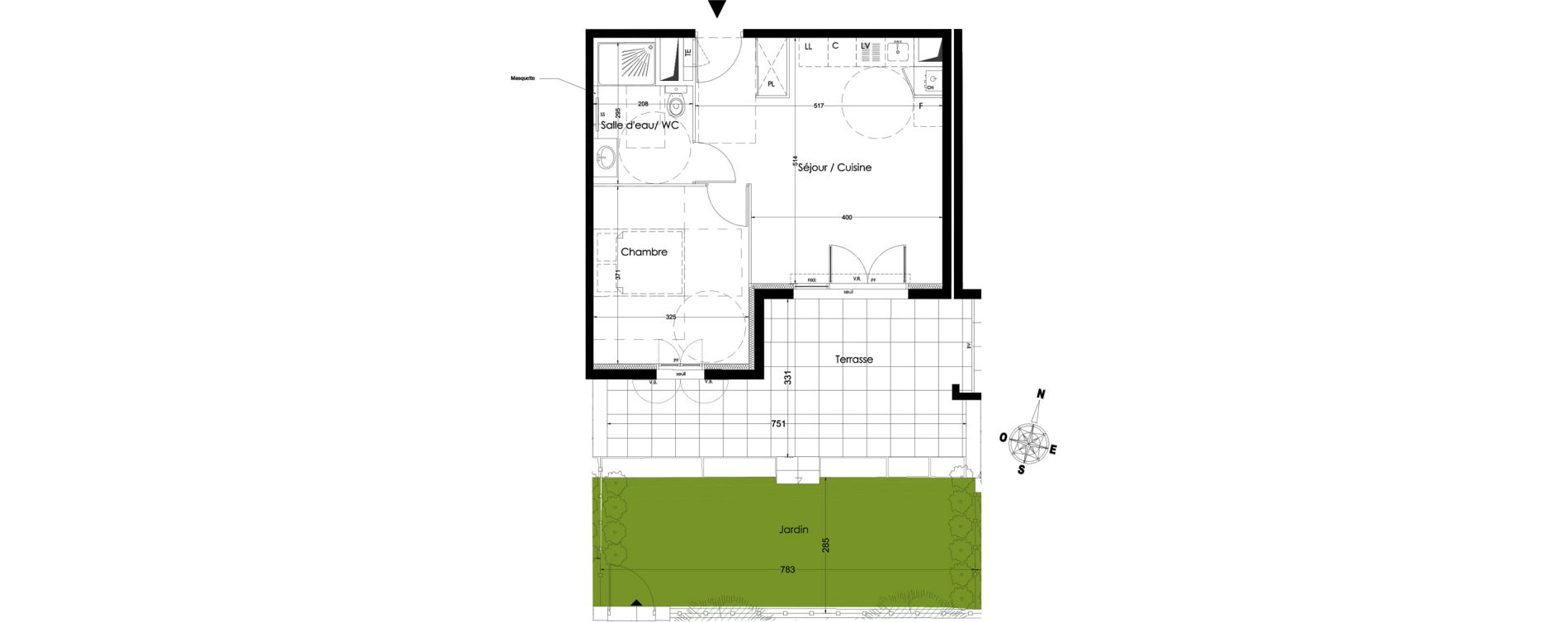 Appartement T2 de 40,90 m2 &agrave; Saint-R&eacute;my-De-Provence Centre