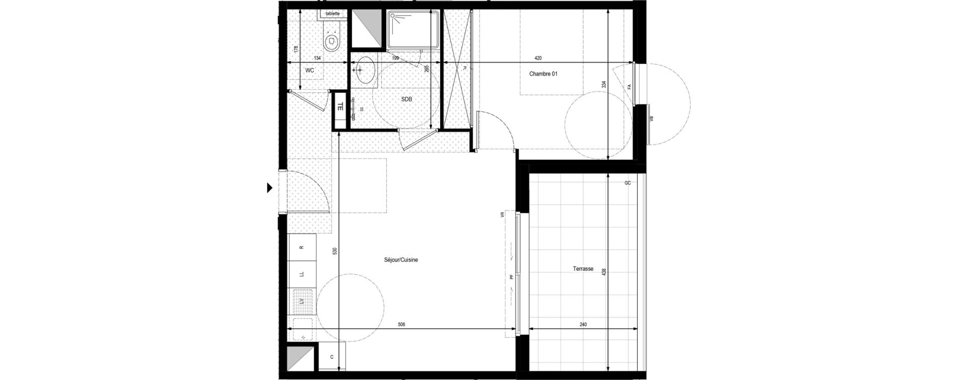 Appartement T2 de 46,90 m2 &agrave; Saint-R&eacute;my-De-Provence Centre