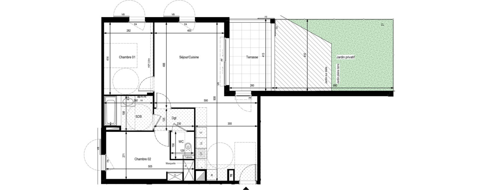 Appartement T3 de 68,36 m2 &agrave; Saint-R&eacute;my-De-Provence Centre