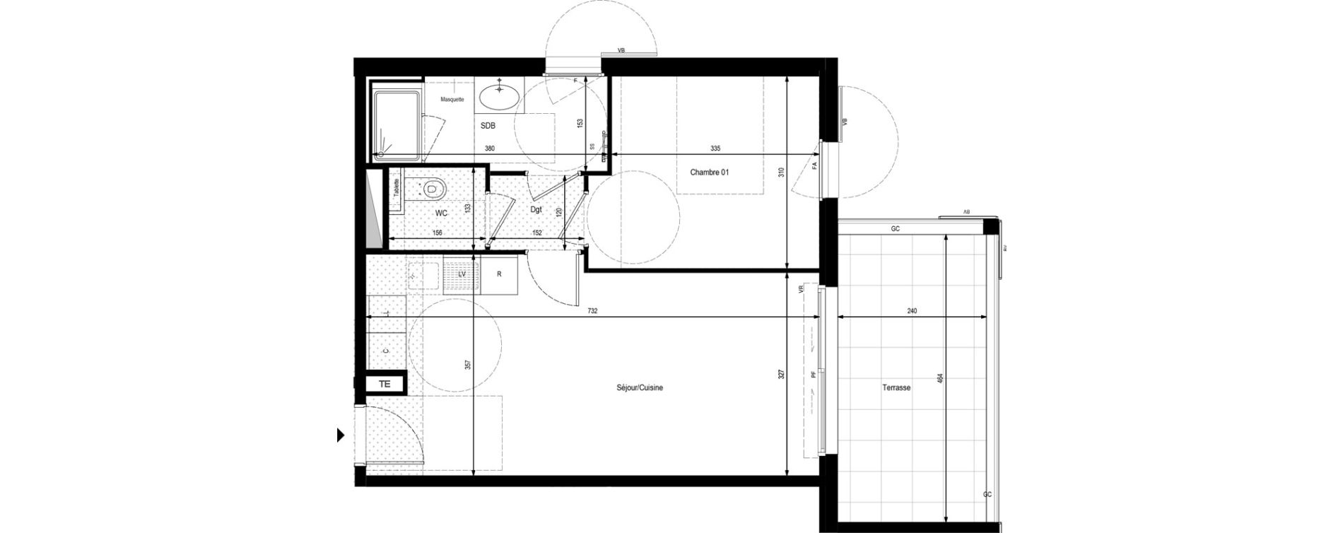 Appartement T2 de 45,03 m2 &agrave; Saint-R&eacute;my-De-Provence Centre