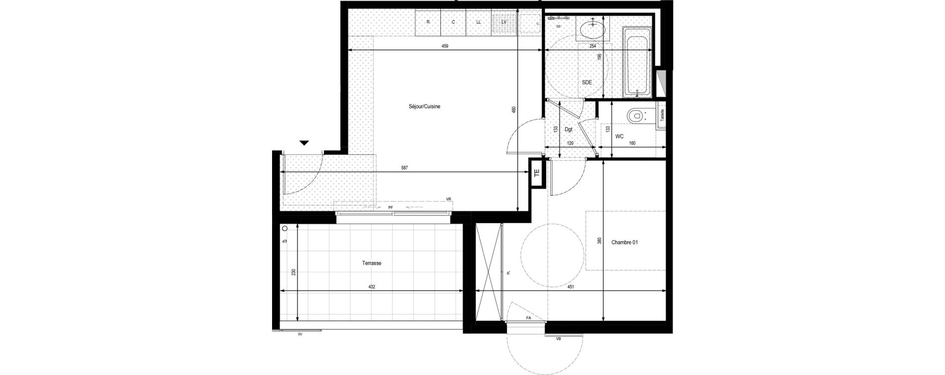 Appartement T2 de 47,27 m2 &agrave; Saint-R&eacute;my-De-Provence Centre