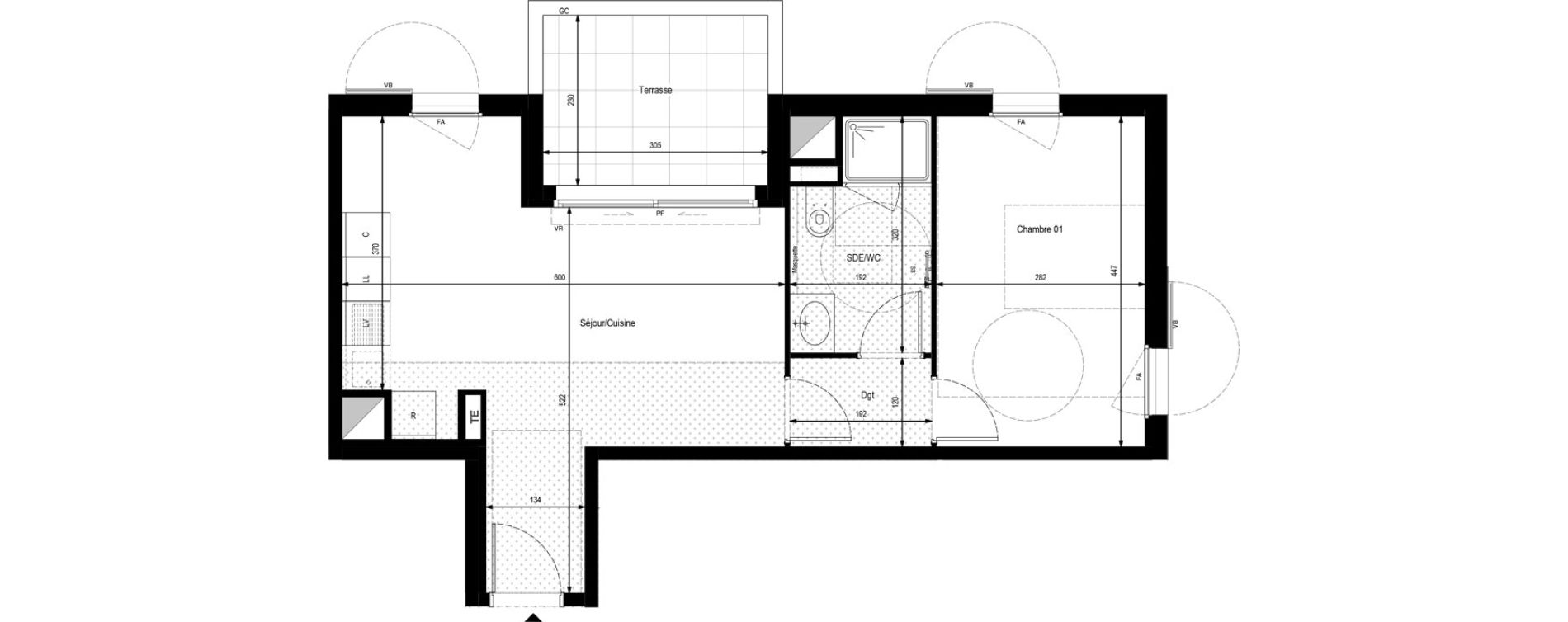 Appartement T2 de 44,50 m2 &agrave; Saint-R&eacute;my-De-Provence Centre