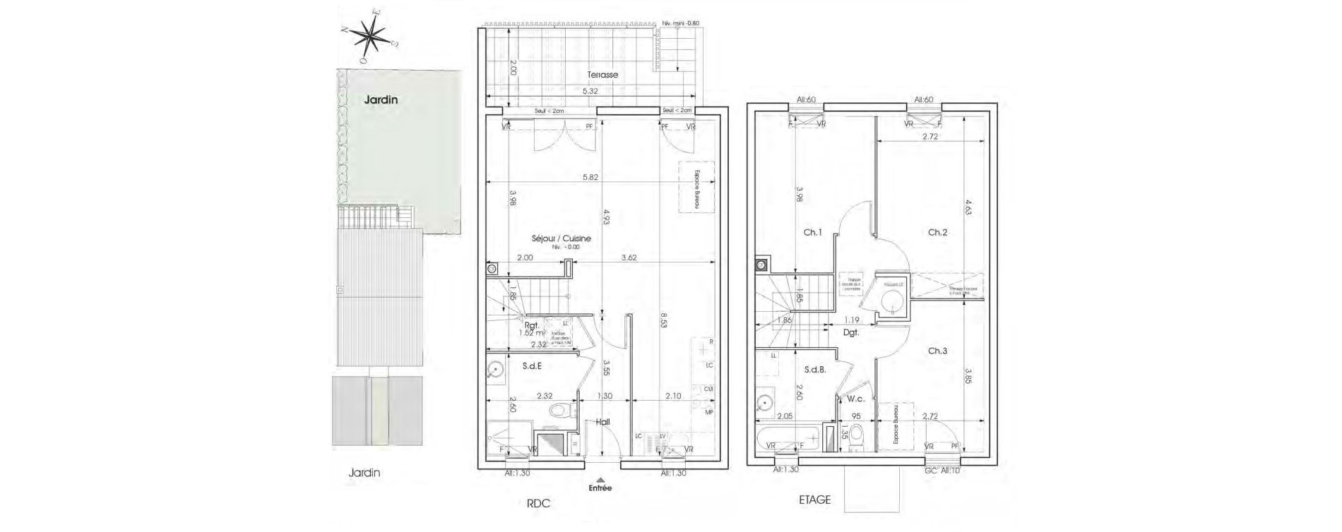 Maison T4 de 90,10 m2 &agrave; Salon-De-Provence Francou - lauzard