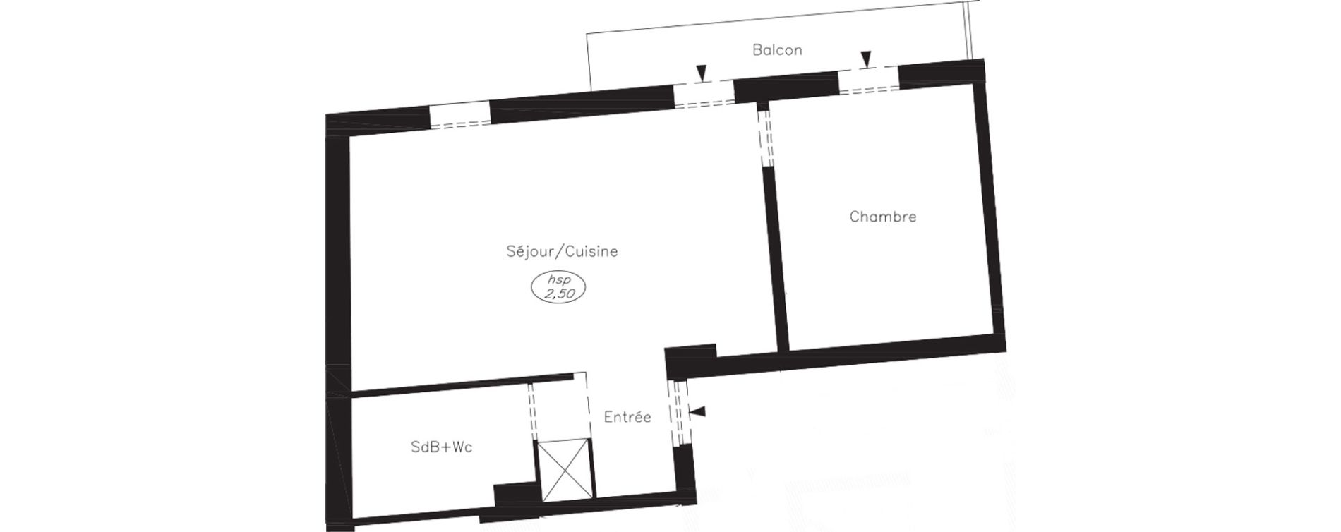 Appartement T2 de 42,43 m2 &agrave; Sausset-Les-Pins Centre