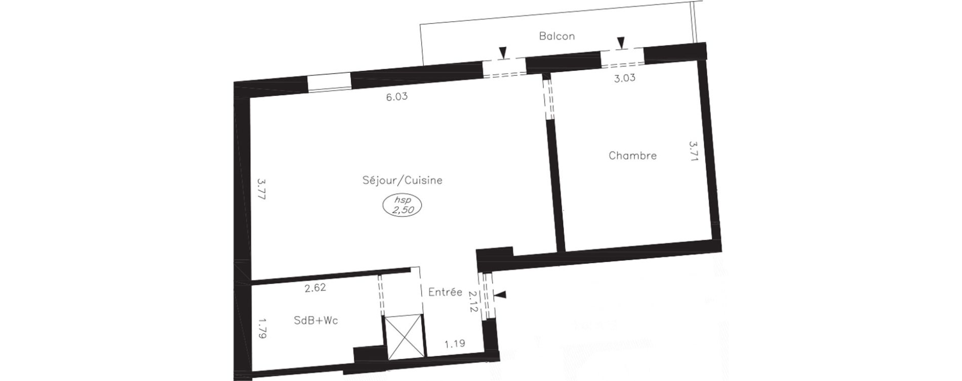 Appartement T2 de 42,43 m2 &agrave; Sausset-Les-Pins Centre