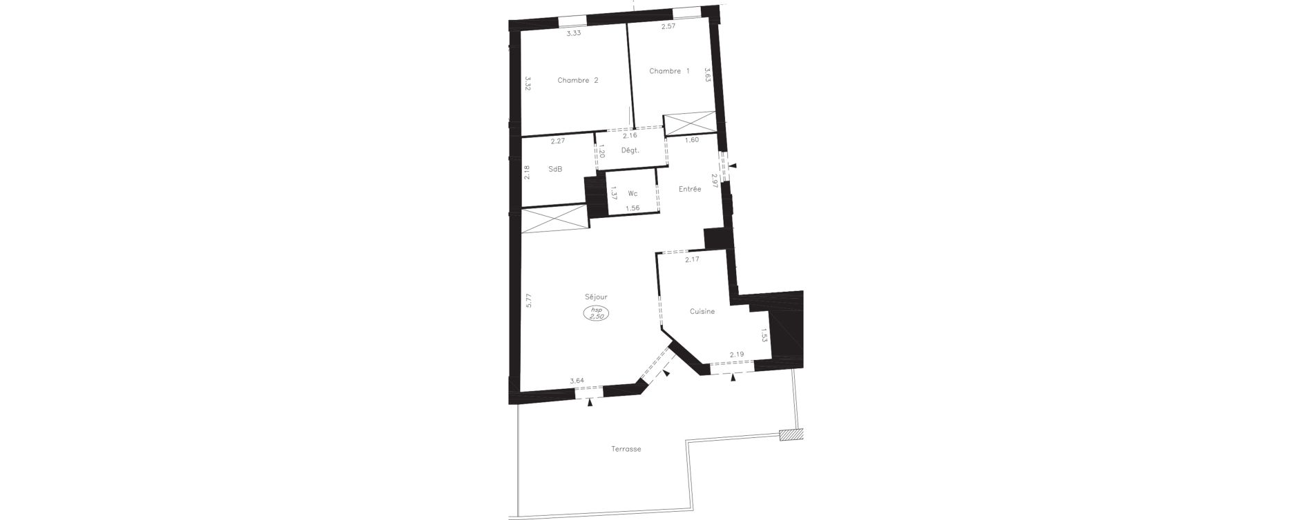 Appartement T3 de 69,26 m2 &agrave; Sausset-Les-Pins Centre