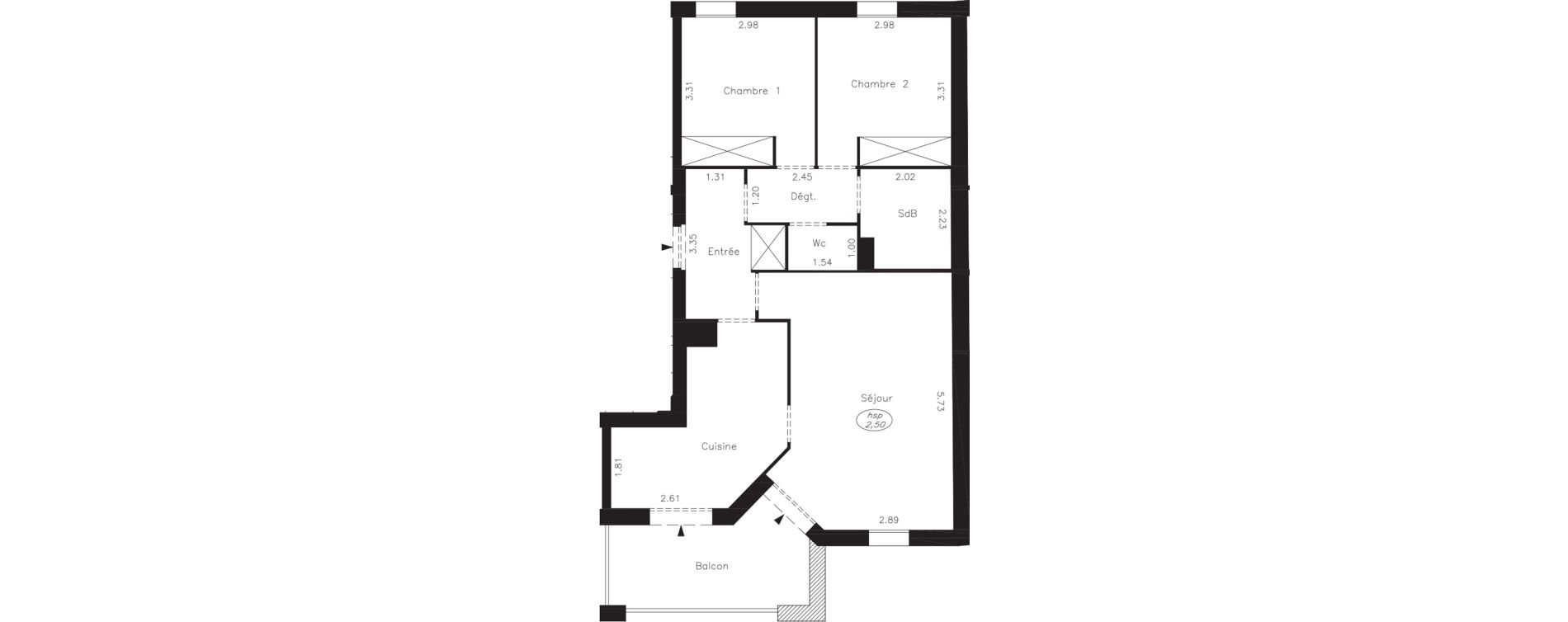 Appartement T3 de 66,55 m2 &agrave; Sausset-Les-Pins Centre