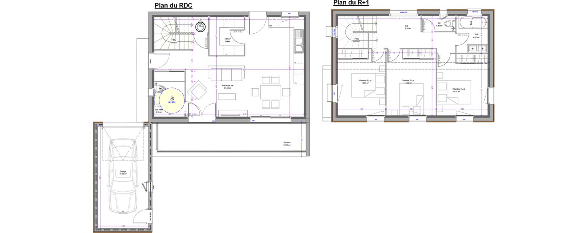 Maison T4 de 93,61 m2 &agrave; S&eacute;nas Centre