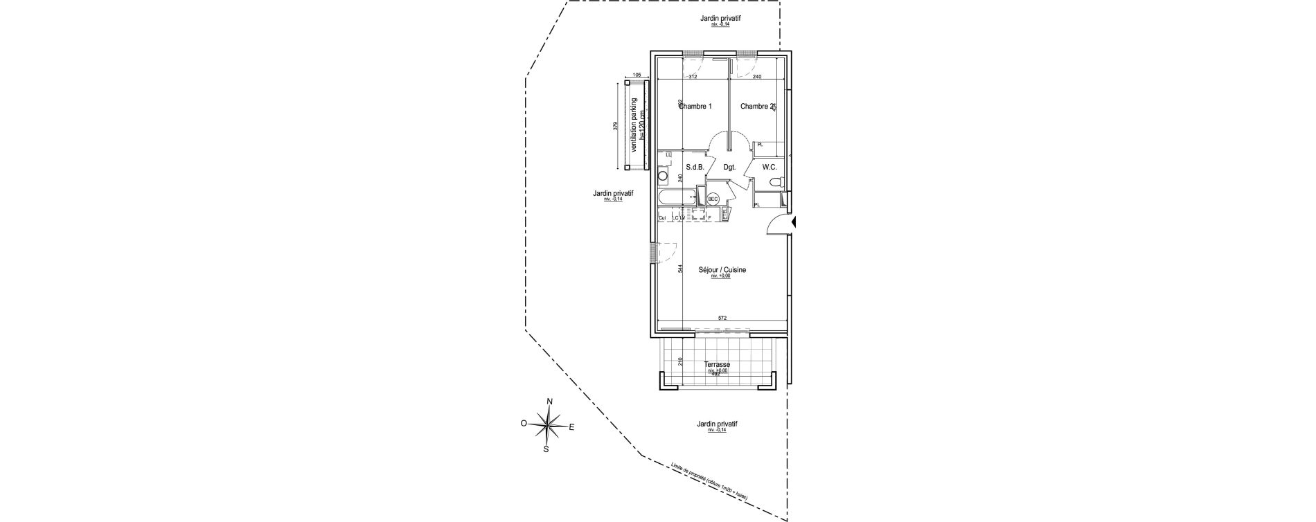 Appartement T3 de 65,78 m2 &agrave; Ventabren Centre