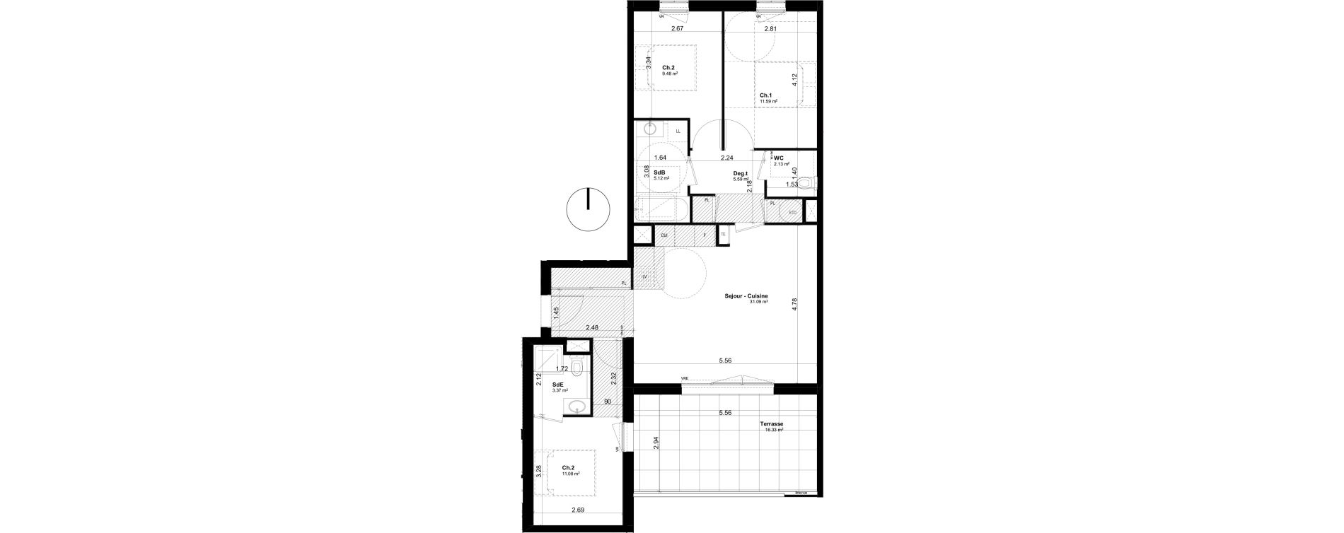 Appartement T4 de 79,65 m2 &agrave; Ventabren L heritiere