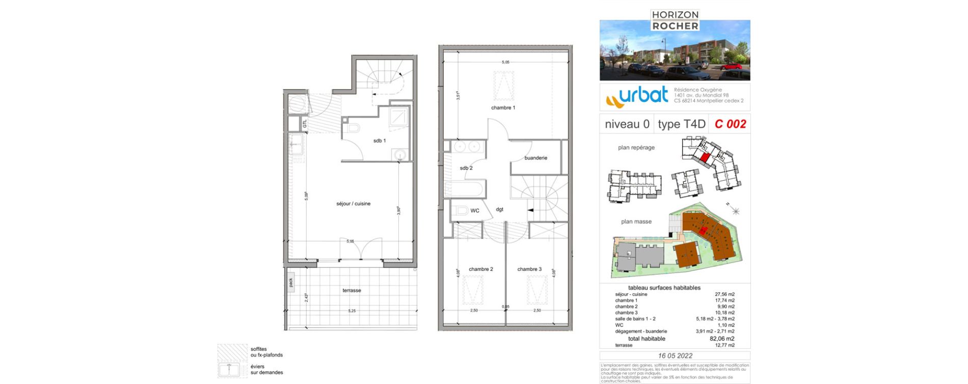Duplex T4 de 82,13 m2 &agrave; Vitrolles Le village