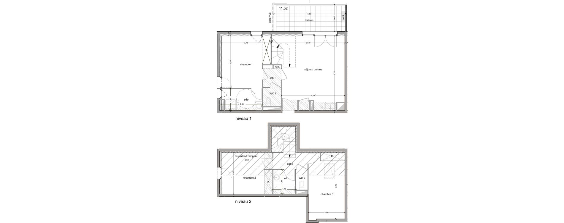 Appartement T4 de 84,28 m2 &agrave; Vitrolles Le village