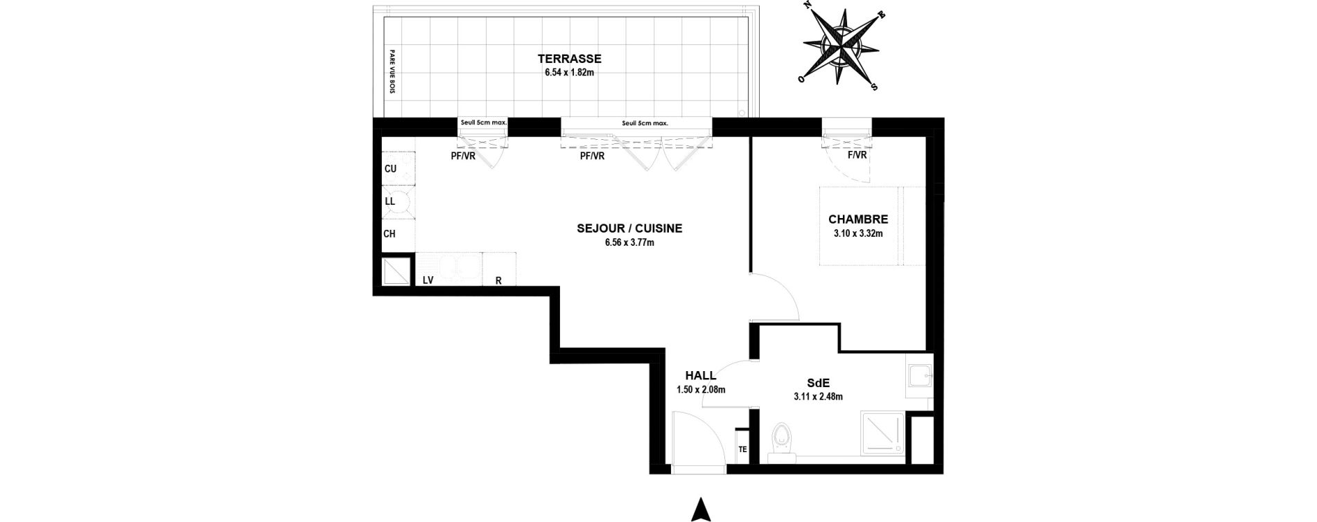 Appartement T2 de 41,20 m2 &agrave; Vitrolles Centre