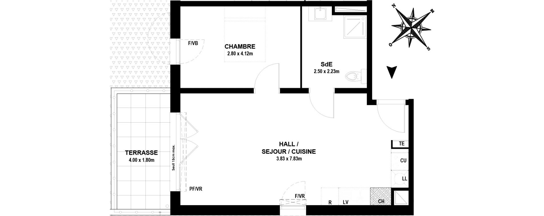 Appartement T2 de 46,20 m2 &agrave; Vitrolles Centre