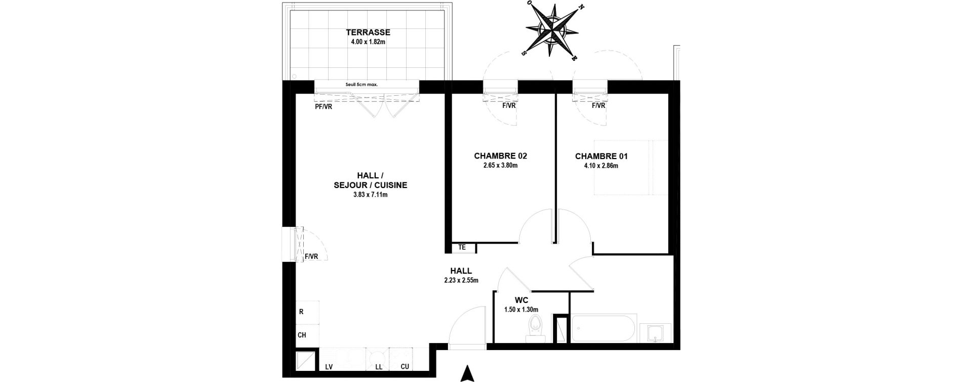 Appartement T3 de 61,50 m2 &agrave; Vitrolles Centre