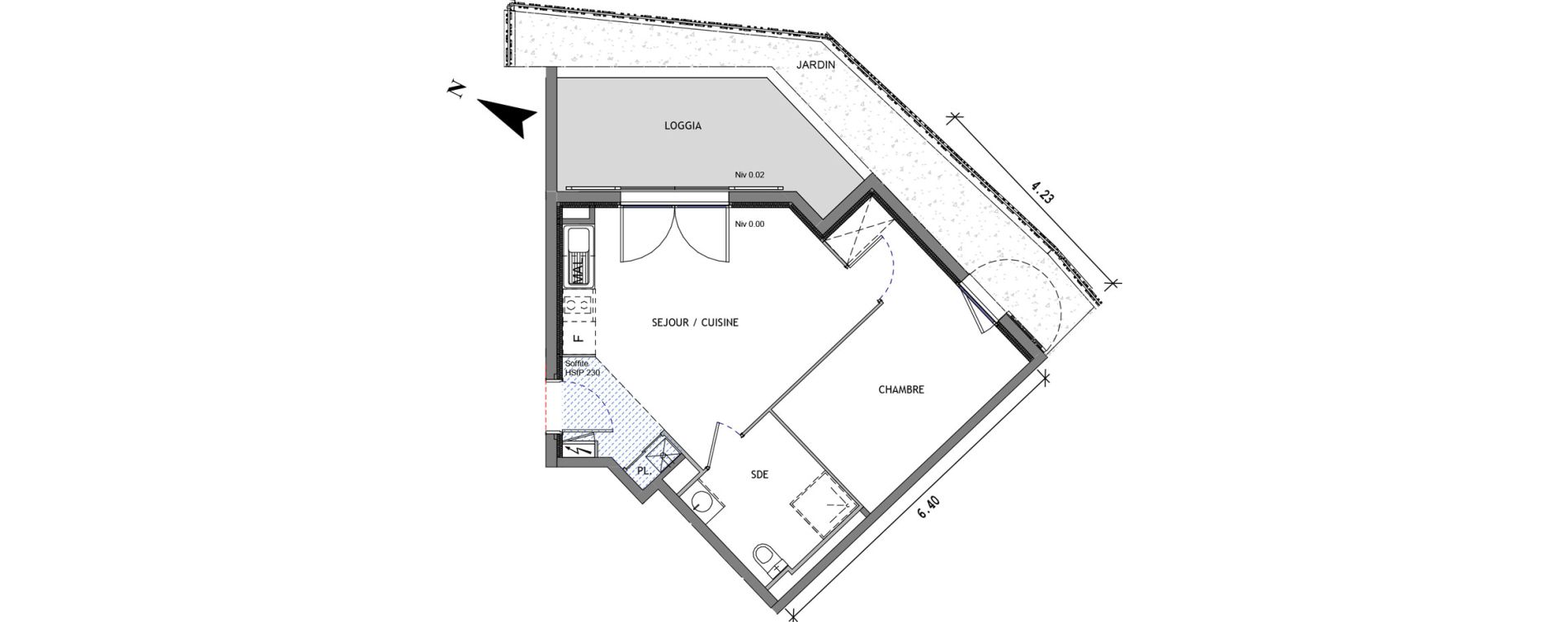 Appartement T2 de 39,22 m2 &agrave; Vitrolles Liourat