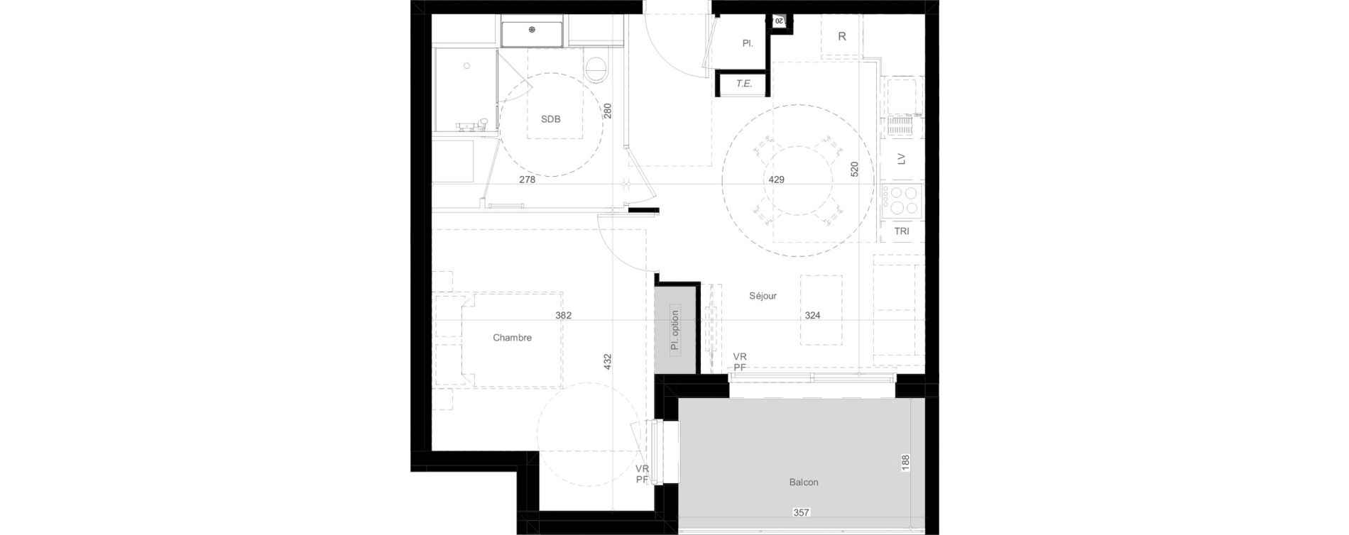 Appartement T2 de 40,03 m2 &agrave; Embrun Centre
