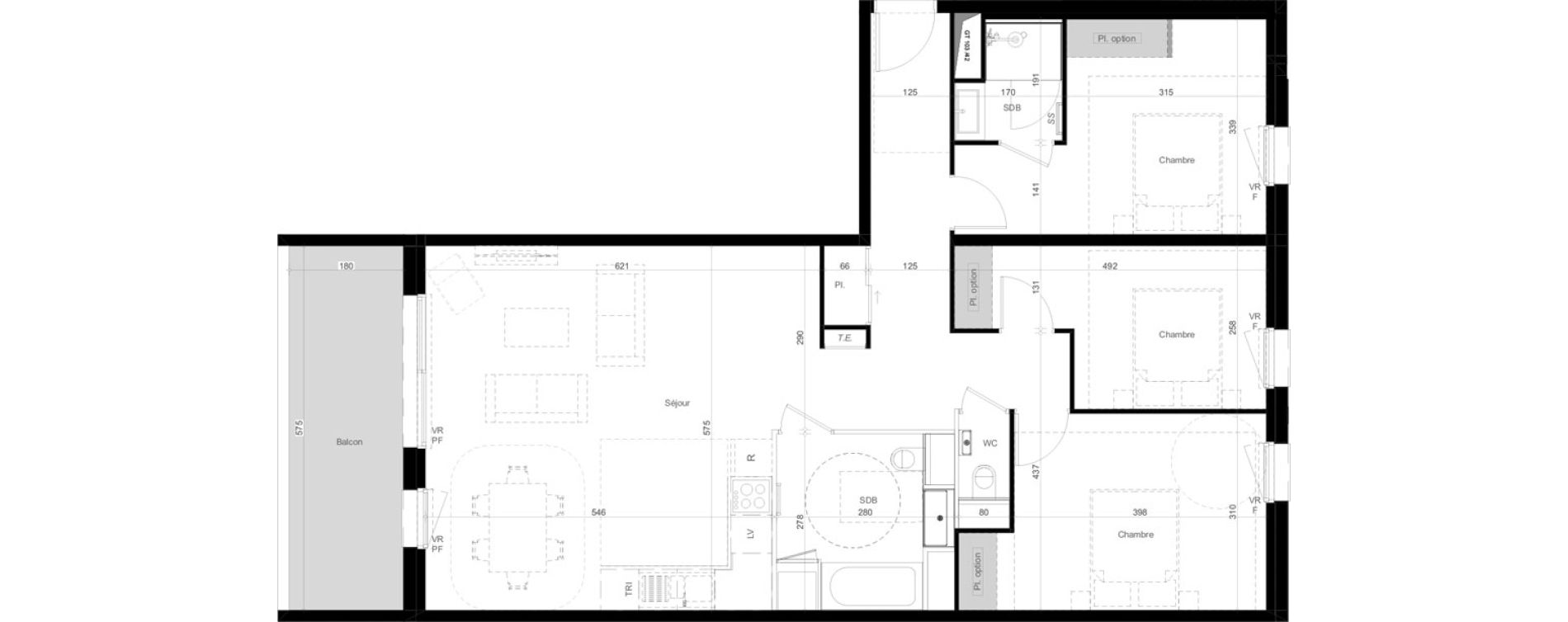 Appartement T4 de 92,37 m2 &agrave; Embrun Centre
