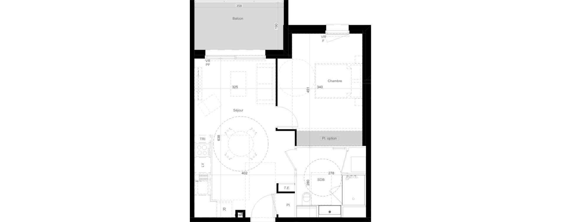 Appartement T2 de 43,95 m2 &agrave; Embrun Centre