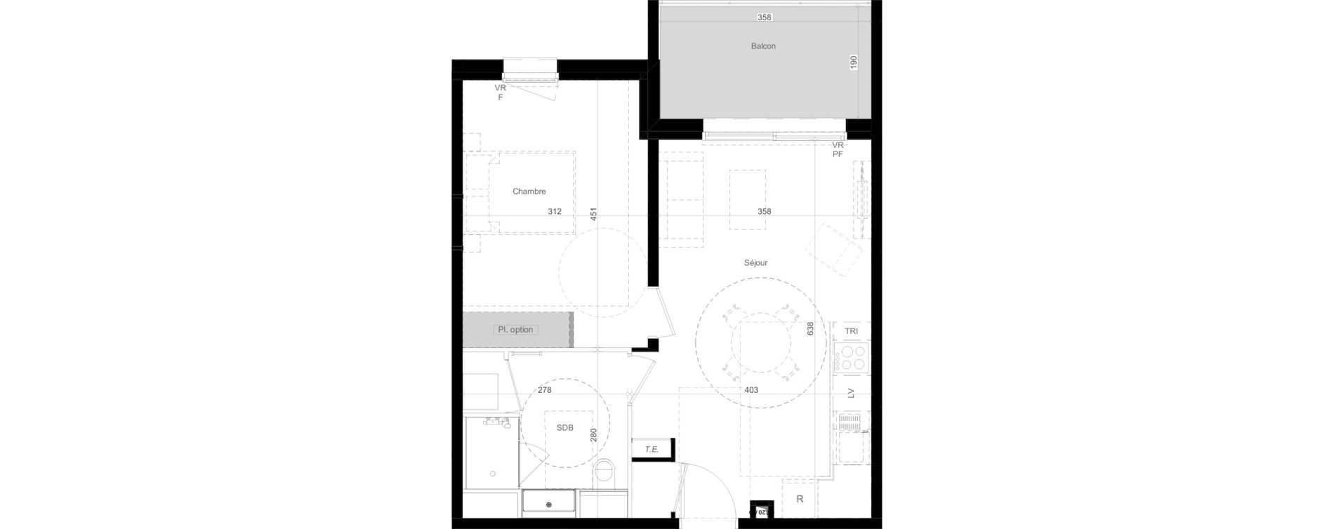 Appartement T2 de 44,32 m2 &agrave; Embrun Centre