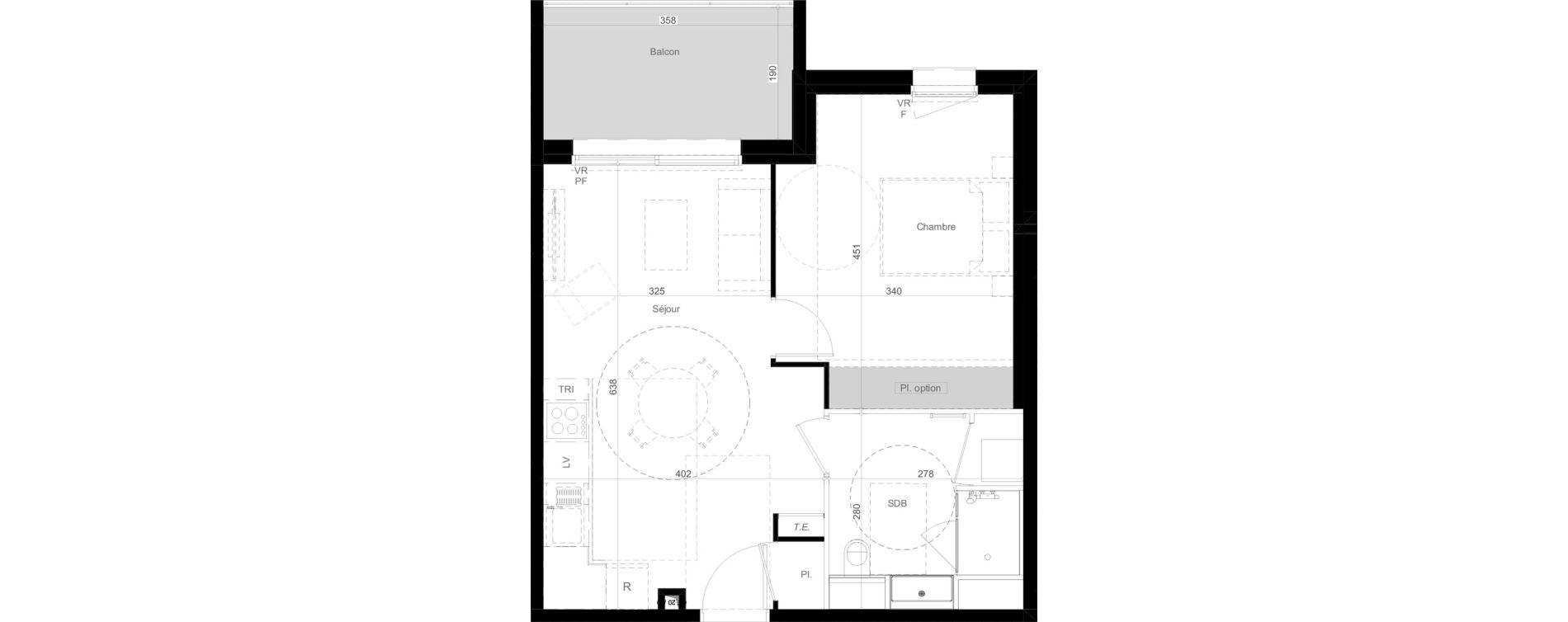 Appartement T2 de 43,95 m2 &agrave; Embrun Centre