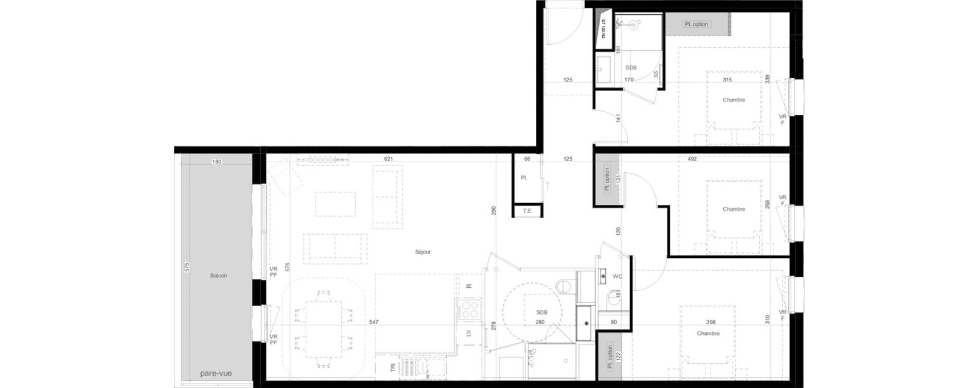 Appartement T4 de 92,23 m2 &agrave; Embrun Centre