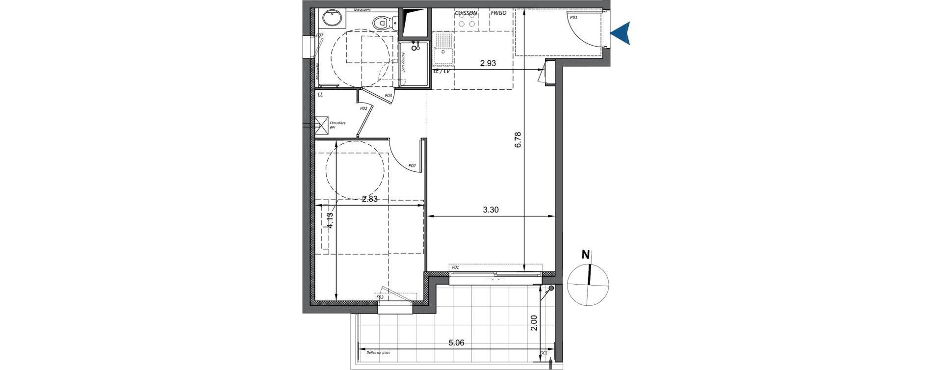 Appartement T2 de 43,90 m2 &agrave; Gap Gap bellevue