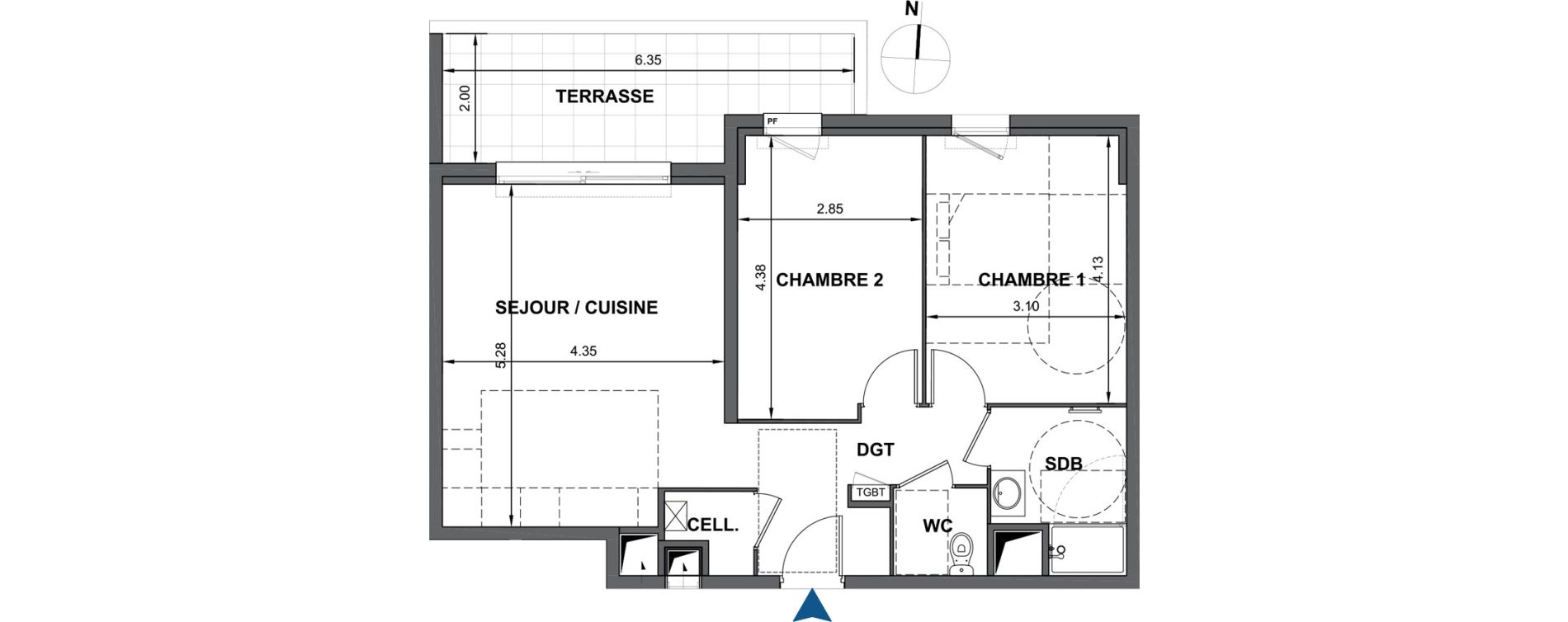 Appartement T3 de 62,10 m2 &agrave; Gap Gap bellevue