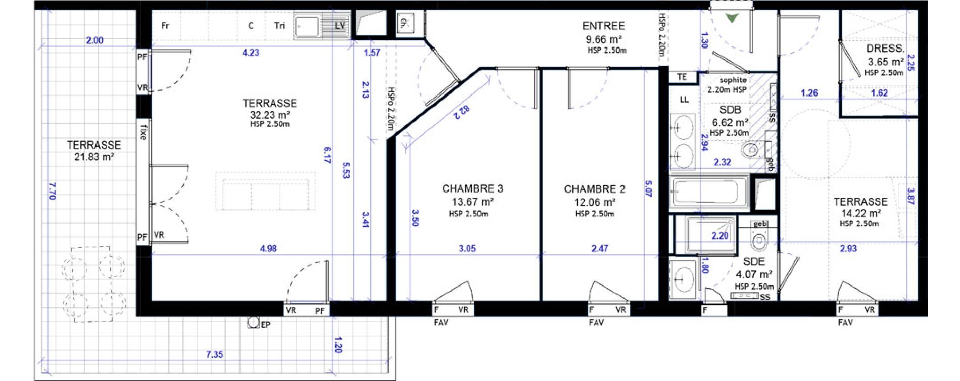 Appartement T4 de 96,18 m2 &agrave; Gap Centre