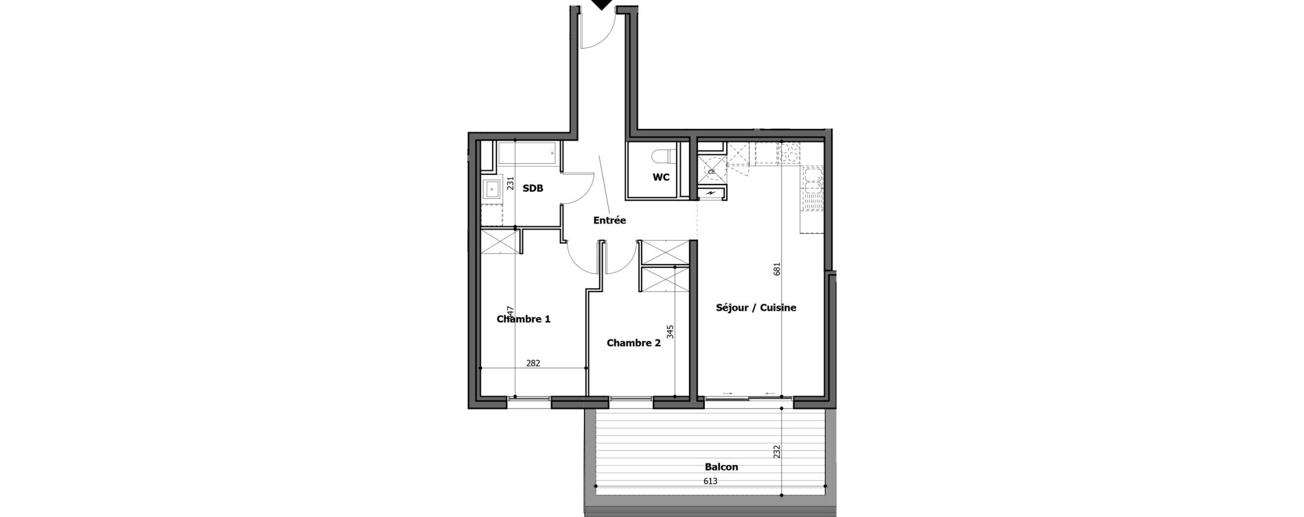Appartement T3 de 63,21 m2 &agrave; Gap Centre