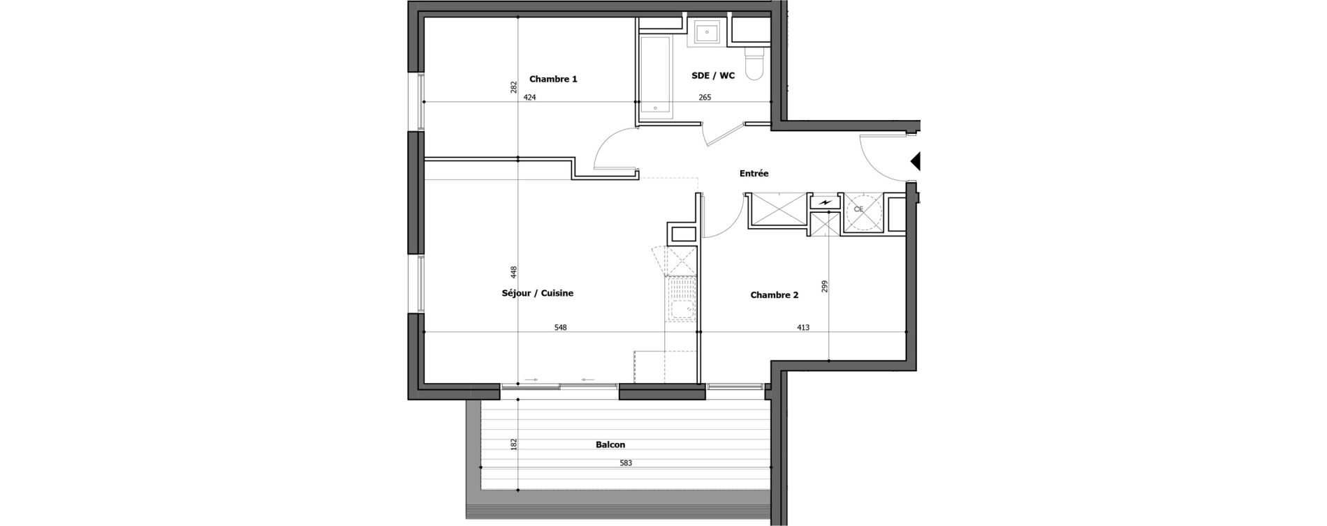 Appartement T3 de 61,22 m2 &agrave; Gap Centre