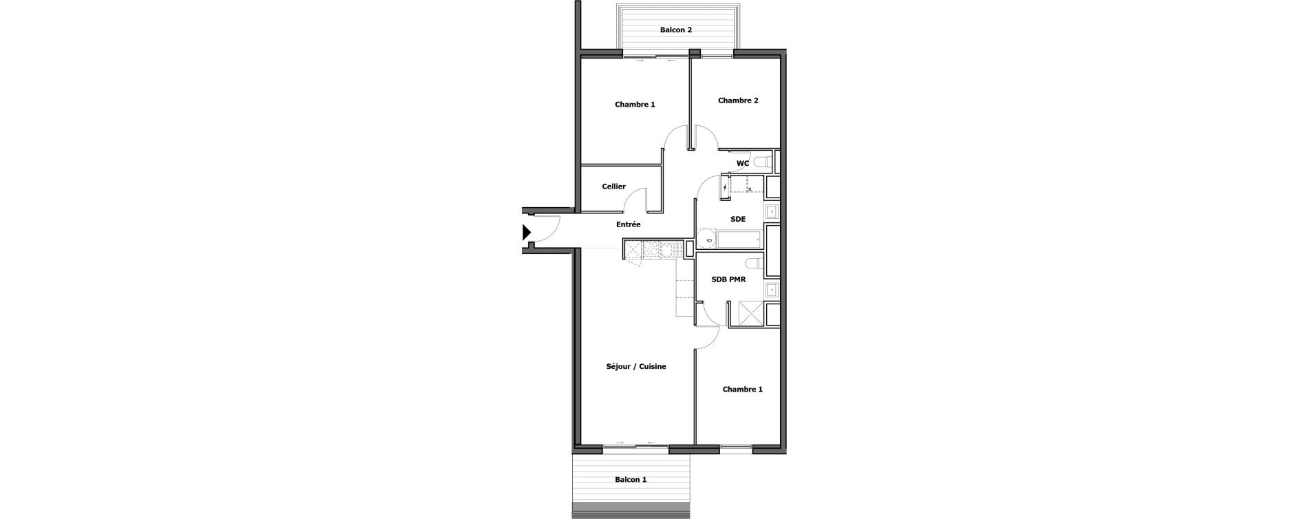 Appartement T4 de 96,06 m2 &agrave; Gap Centre