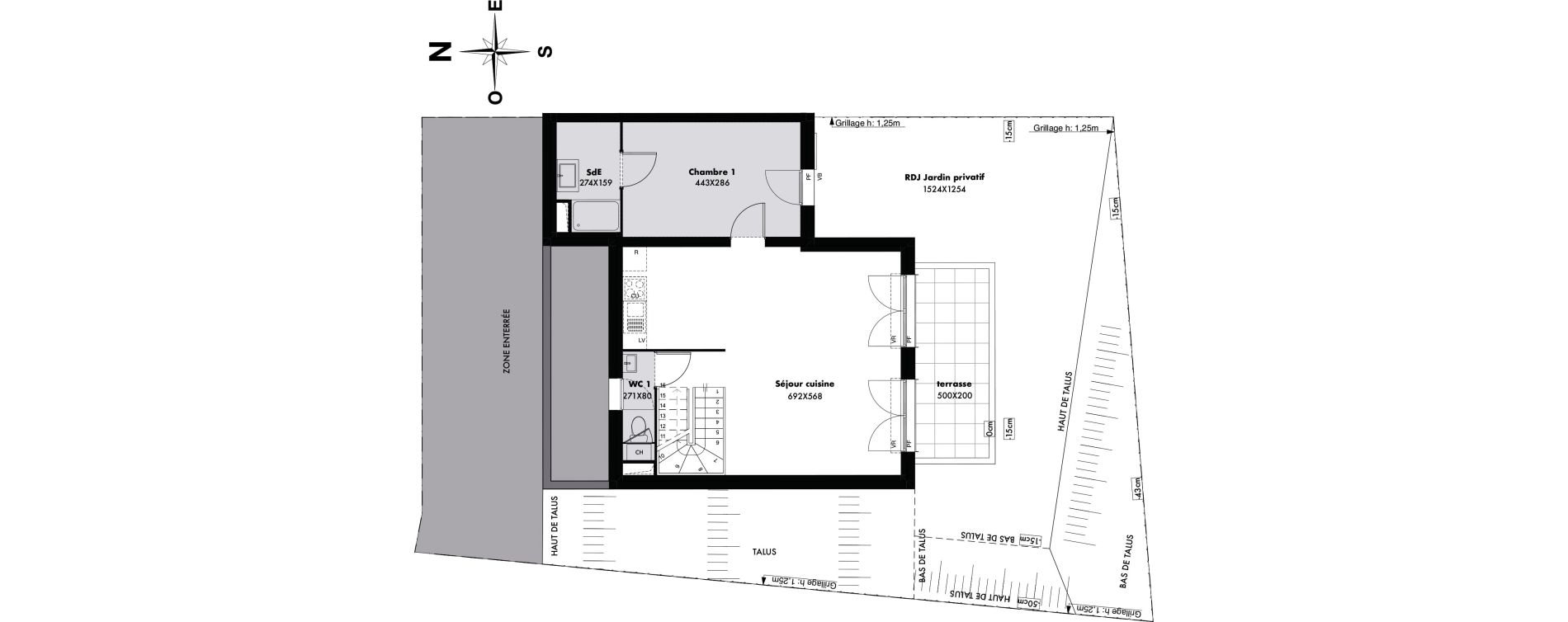 Maison T4 de 93,53 m2 &agrave; Gap Romette