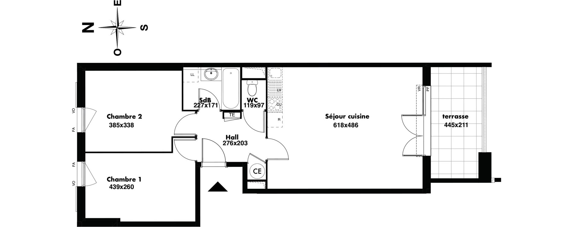 Appartement T3 de 66,16 m2 &agrave; Gap Romette