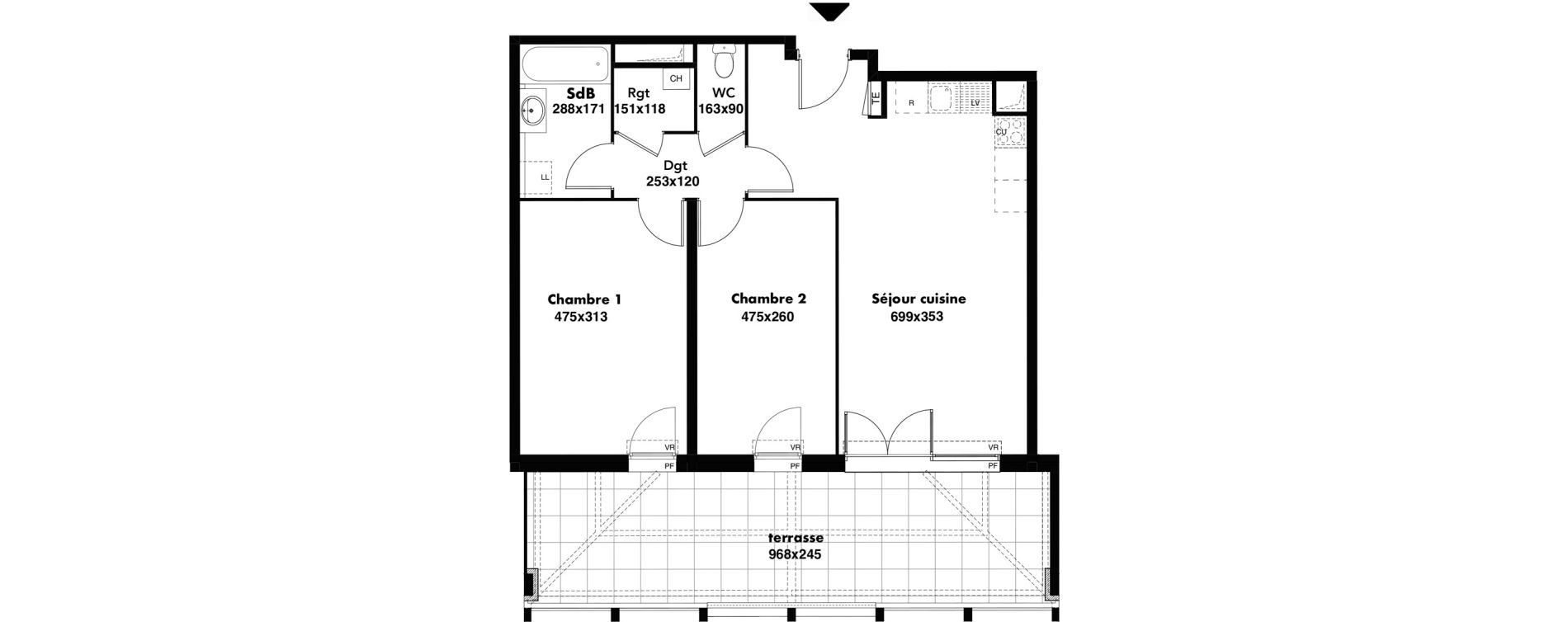 Appartement T3 de 67,06 m2 &agrave; Gap Romette