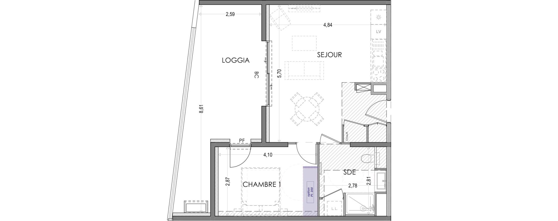 Appartement T2 de 46,16 m2 &agrave; Gap Centre