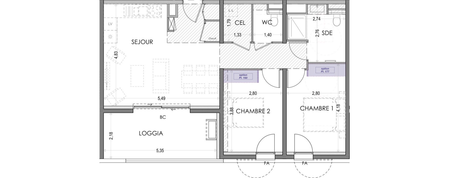 Appartement T3 de 63,51 m2 &agrave; Gap Centre